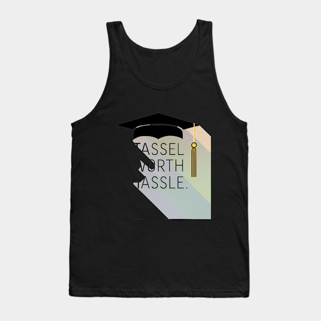 Graduation "Tassel Worth Hassle", Retro Design Tank Top by RazorDesign234